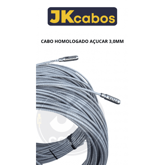 Cabo homologado 3mm 